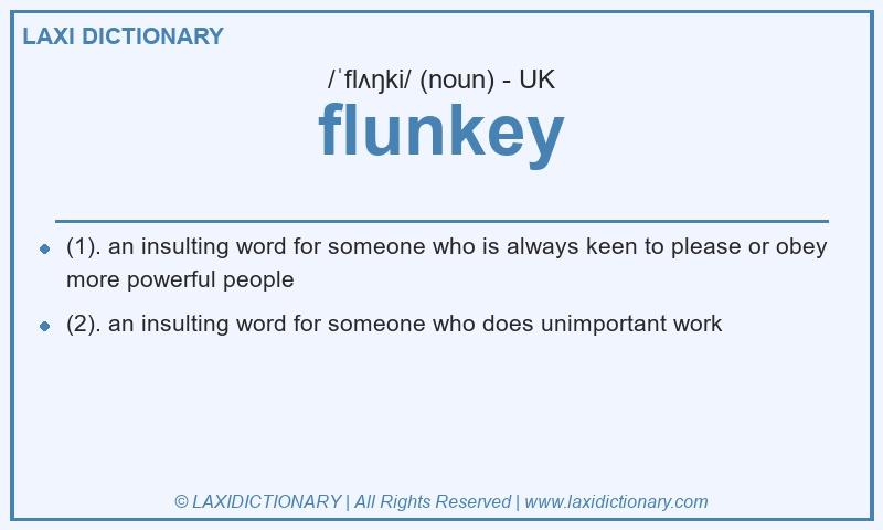 Definition flunkey in British English