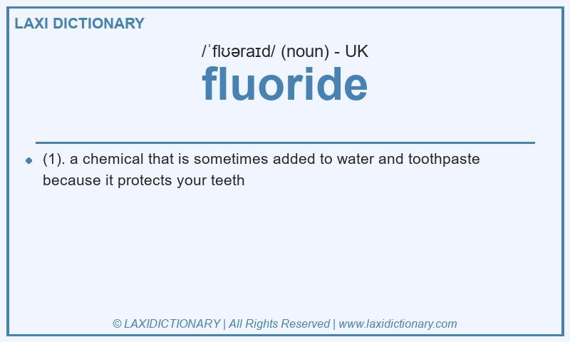 Definition fluoride in British English