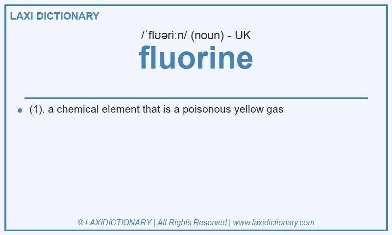 Definition fluorine in British English