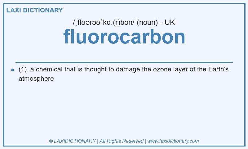 Definition fluorocarbon in British English