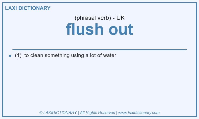 Definition flush out in British English
