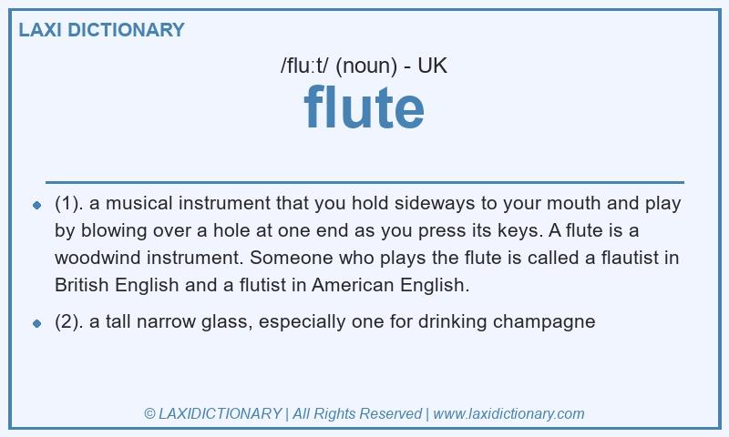 Definition flute in British English