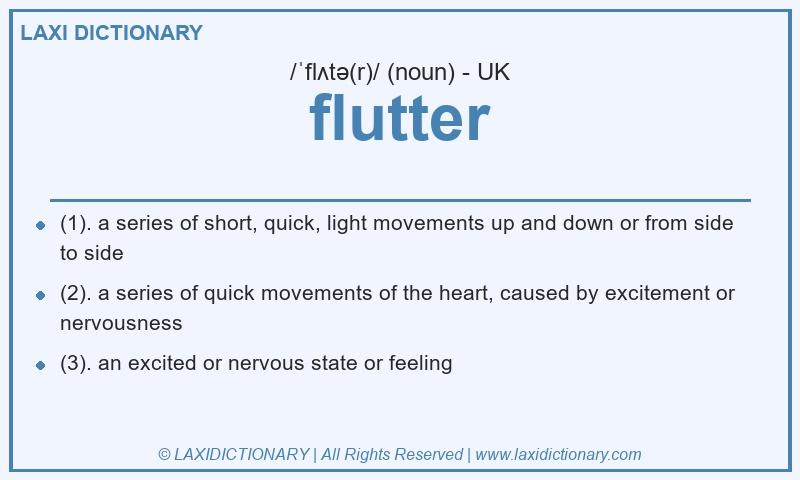 Definition flutter in British English
