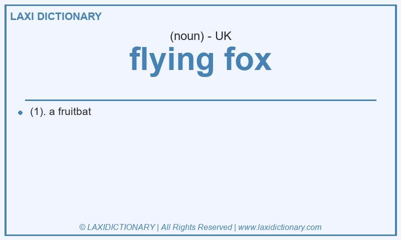 Definition flying fox in British English