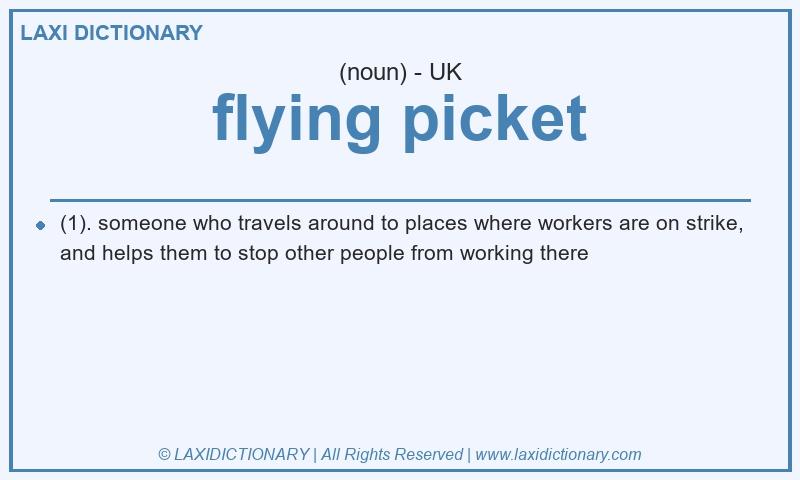 Definition flying picket in British English