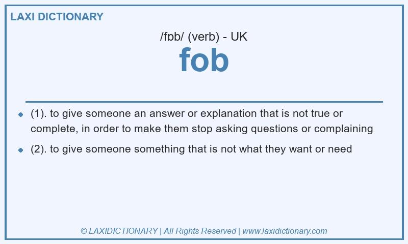 Definition fob in British English