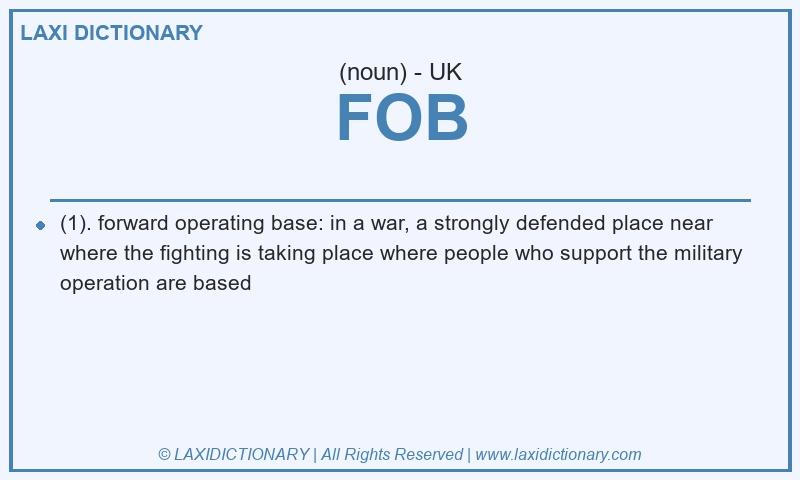 Definition FOB in British English