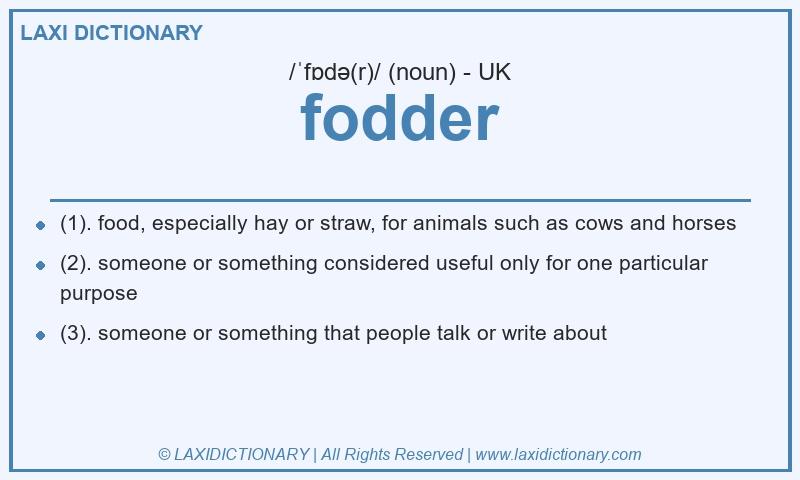 Definition fodder in British English