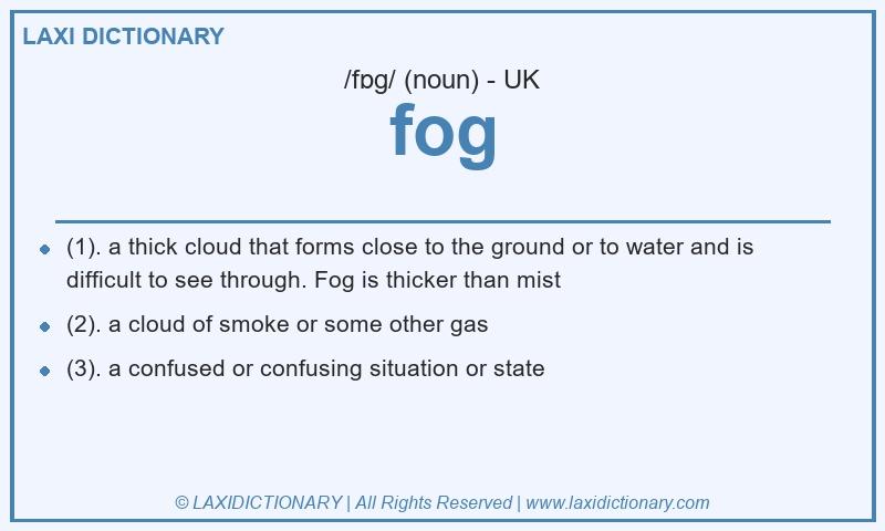 Definition fog in British English