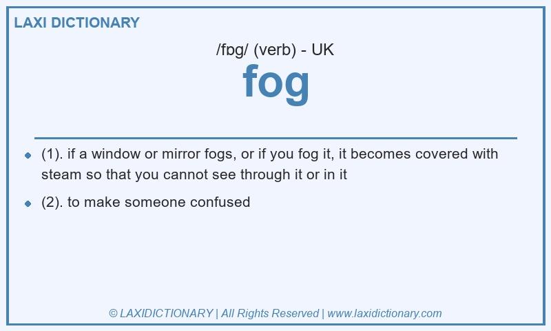 Definition fog in British English