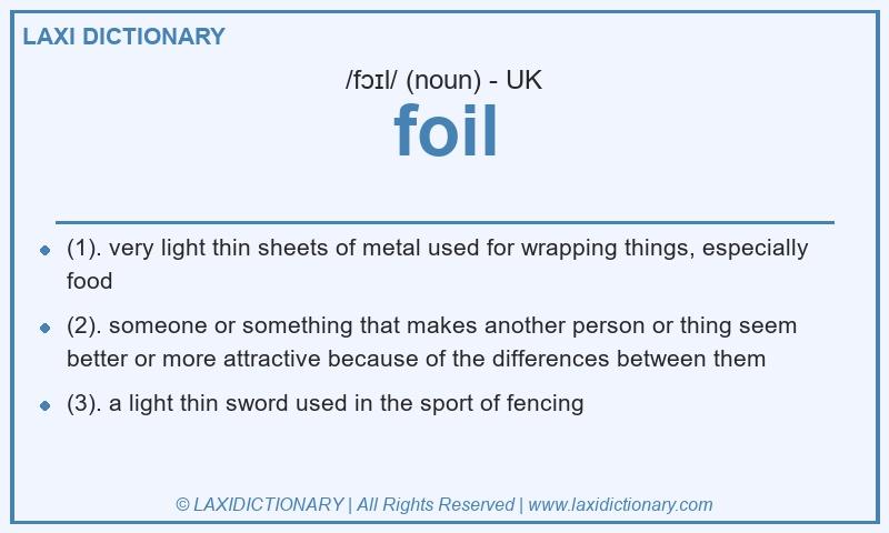 Definition foil in British English