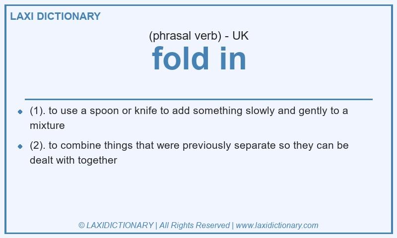 Definition fold in in British English