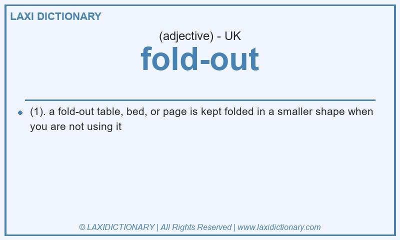 Definition fold-out in British English