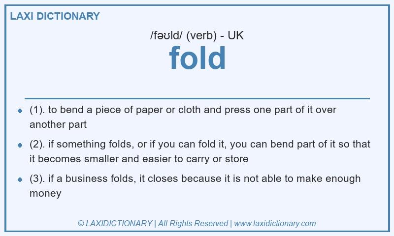 Definition fold in British English