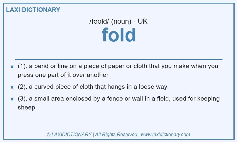 Definition fold in British English
