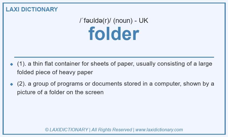 Definition folder in British English
