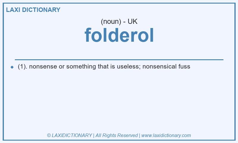 Definition folderol in British English