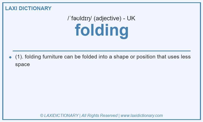 Definition folding in British English