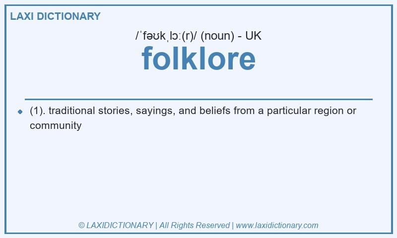 Definition folklore in British English
