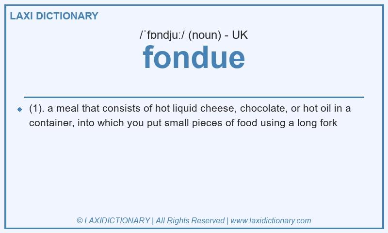 Definition fondue in British English