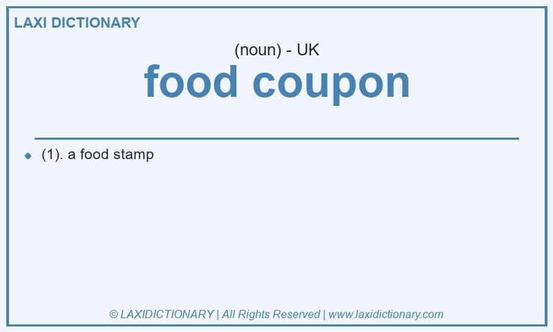 Definition food coupon in British English