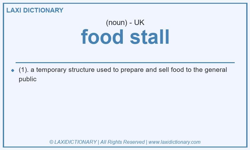 Definition food stall in British English