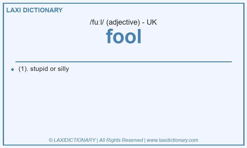 Definition fool in British English