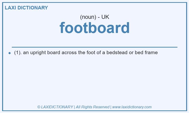 Definition footboard in British English