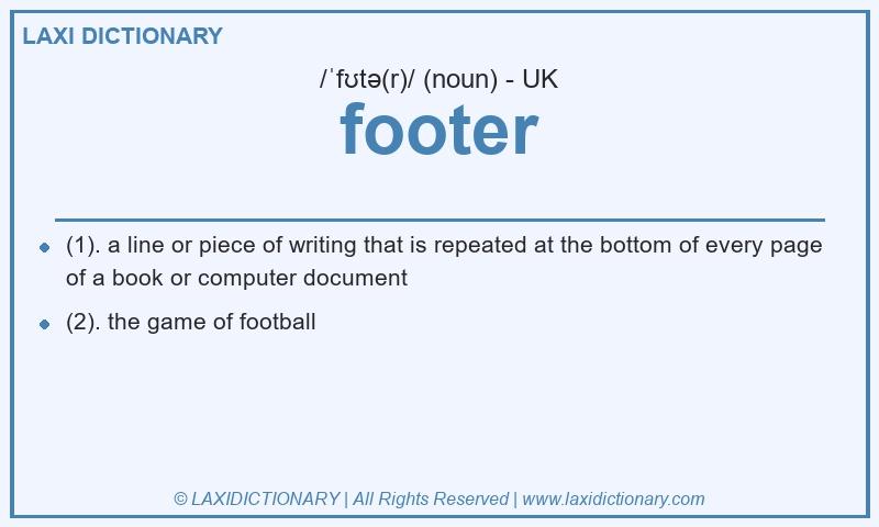 Definition footer in British English