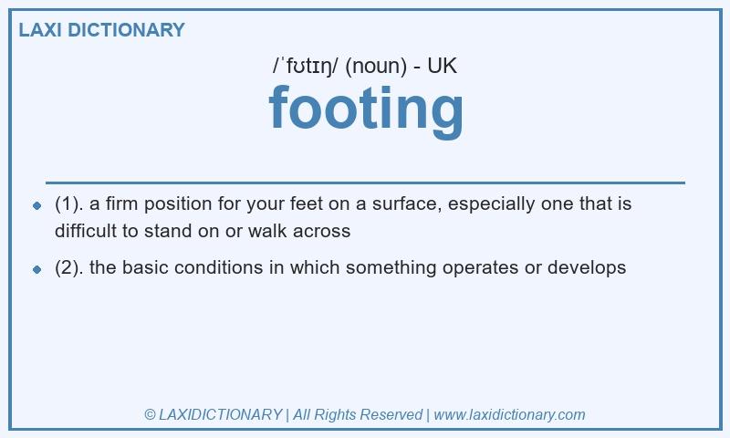 Definition footing in British English
