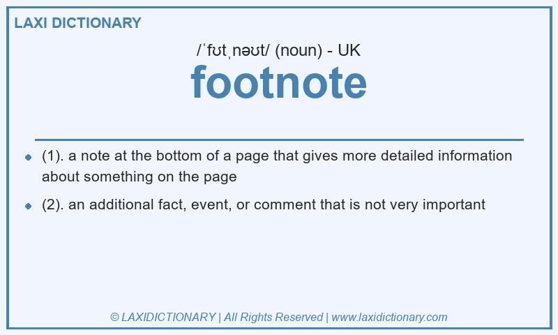 Definition footnote in British English