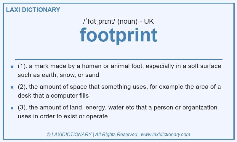 Definition footprint in British English