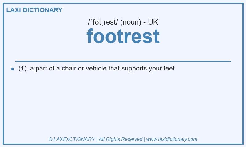 Definition footrest in British English