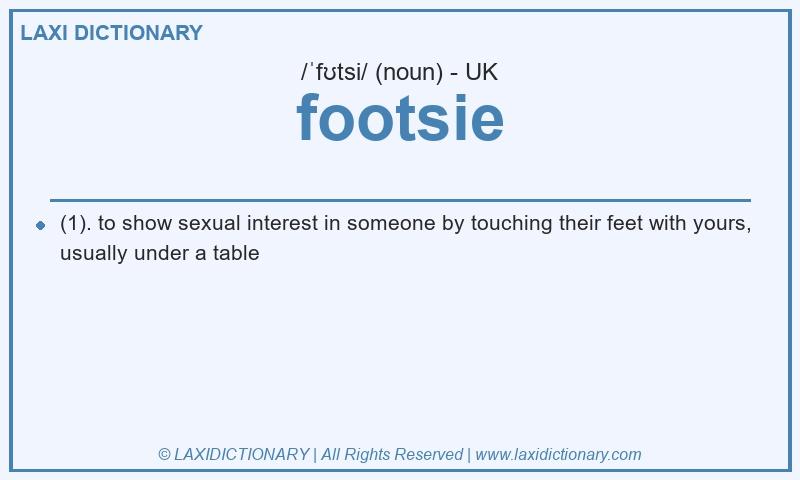 Definition footsie in British English