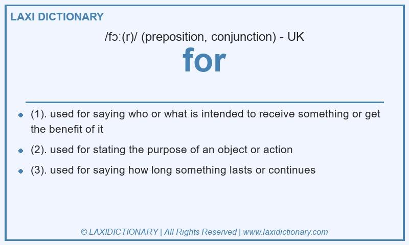 Definition for in British English