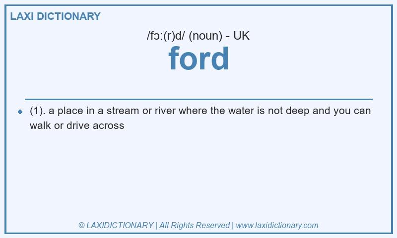Definition ford in British English