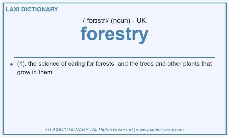 Definition forestry in British English