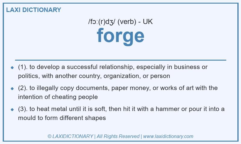 Definition forge in British English