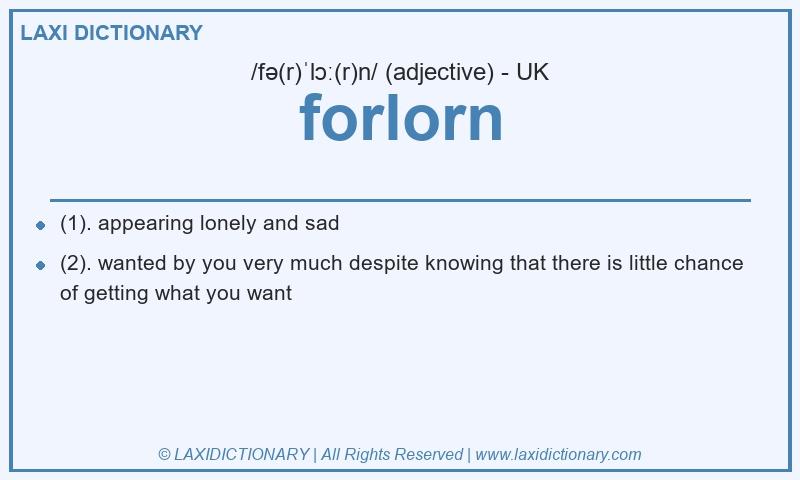 Definition forlorn in British English