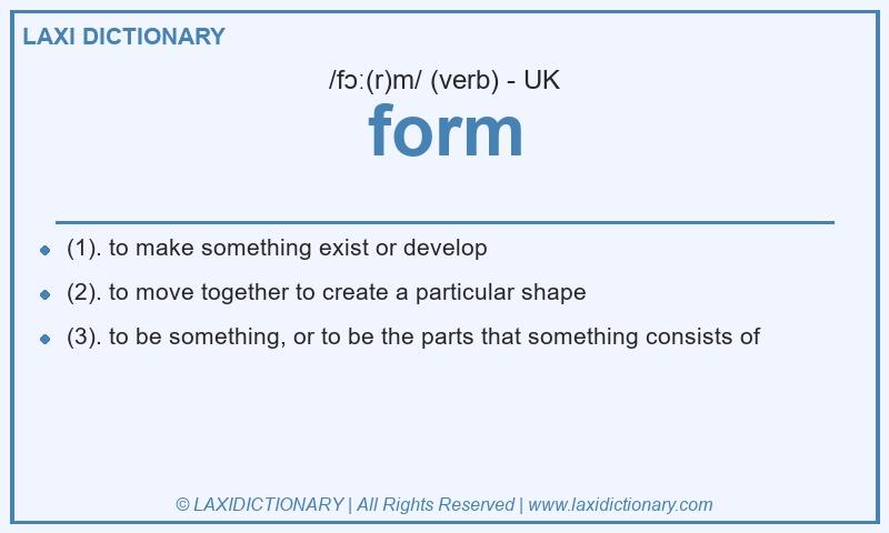 Definition form in British English