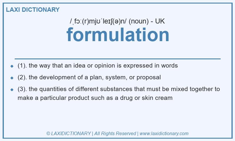 Definition formulation in British English