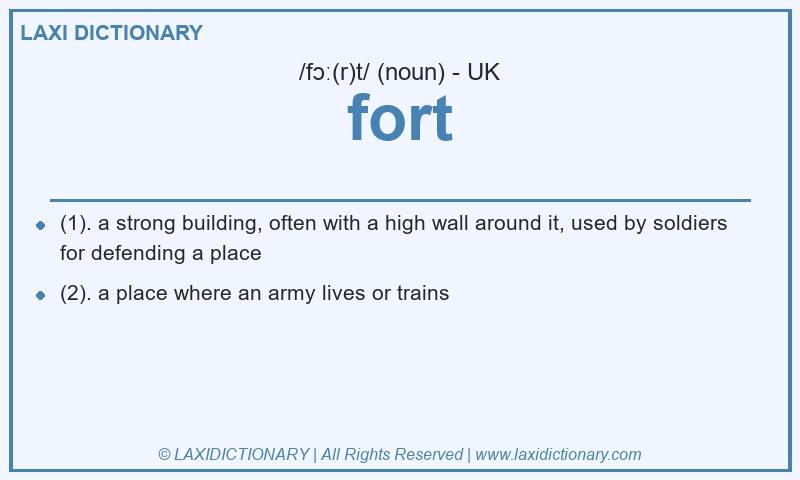 Definition fort in British English