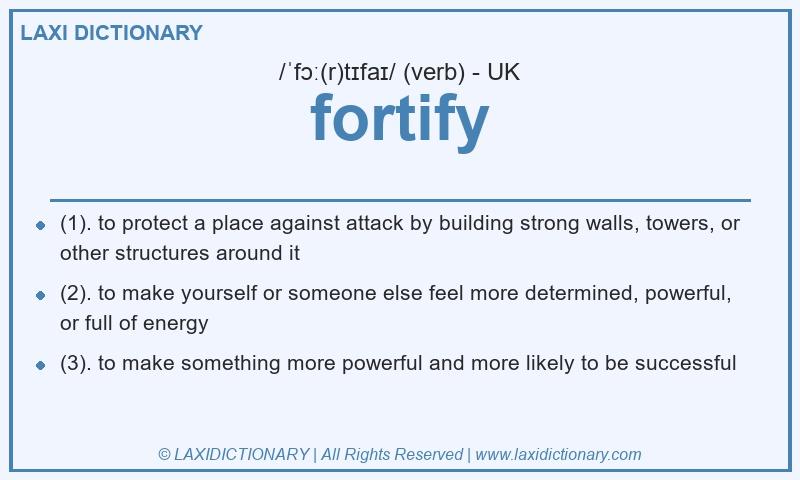 Definition fortify in British English