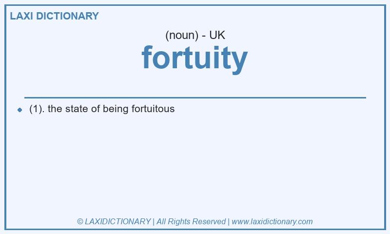 Definition fortuity in British English