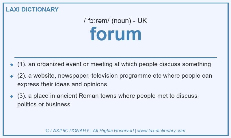 Definition forum in British English