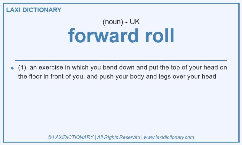 Definition forward roll in British English