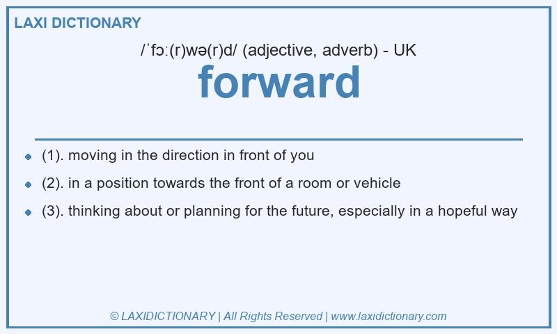Definition forward in British English