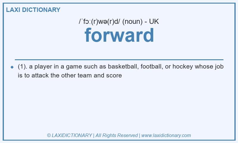 Definition forward in British English
