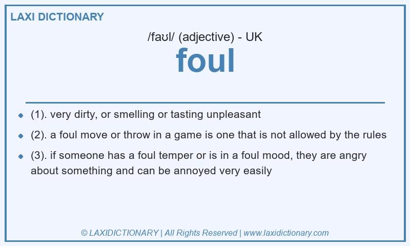 Definition foul in British English