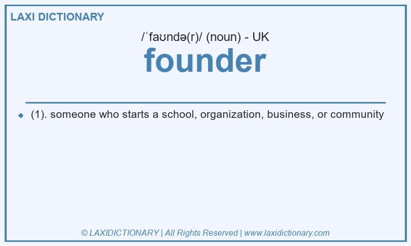 Definition founder in British English